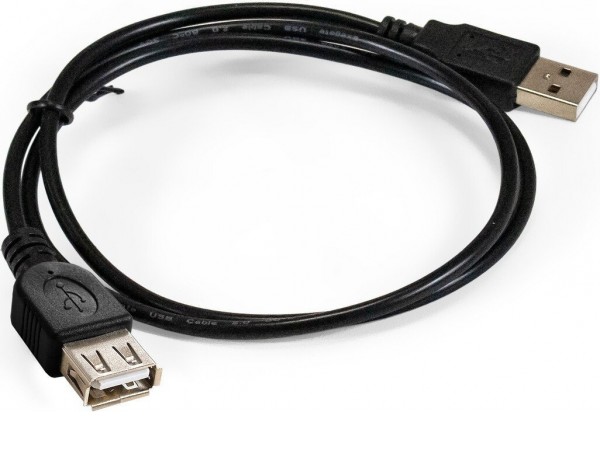 Удлинитель ExeGate EX-CC-USB2-AMAF-0.5 USB Type-A - USB Type-A (0.5 м, черный)