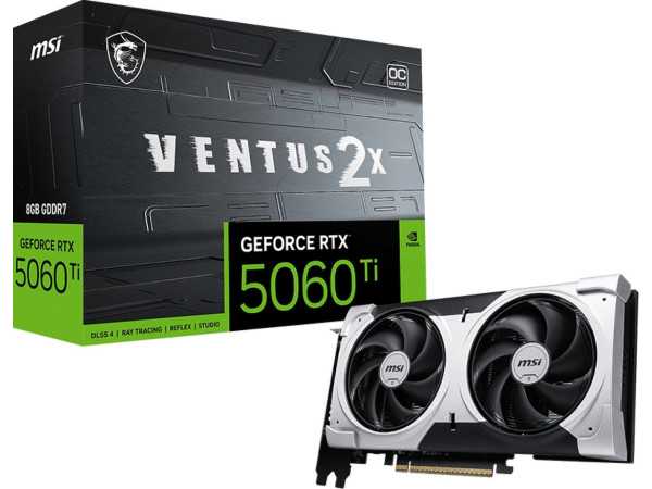 Видеокарта MSI GeForce RTX 5060 Ti 8G Ventus 2X OC Plus