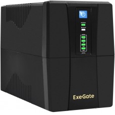Источник бесперебойного питания ExeGate Power Back BNB-1000.LED.AVR.2SH.RJ.USB