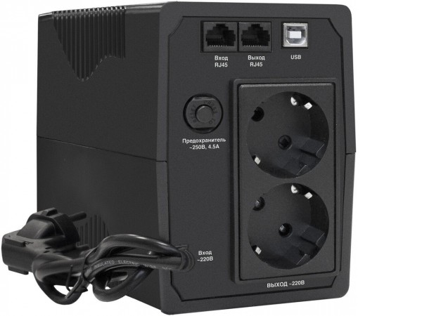 Источник бесперебойного питания ExeGate Power Back BNB-1000.LED.AVR.2SH.RJ.USB