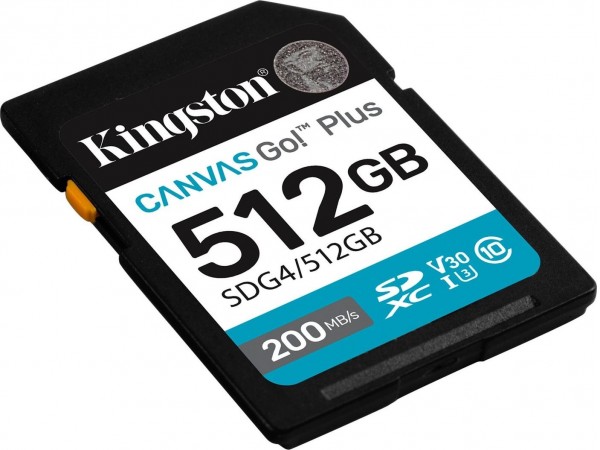 Карта памяти Kingston Canvas Go! Plus SDXC 512GB SDG4/512GB