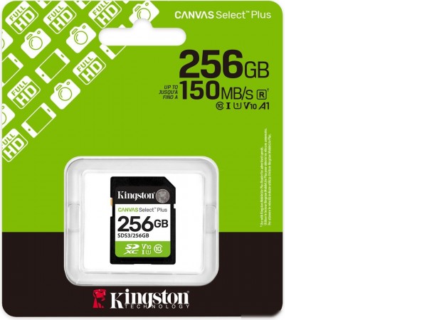Карта памяти Kingston Canvas Select Plus SDXC 256GB SDS3/256GB