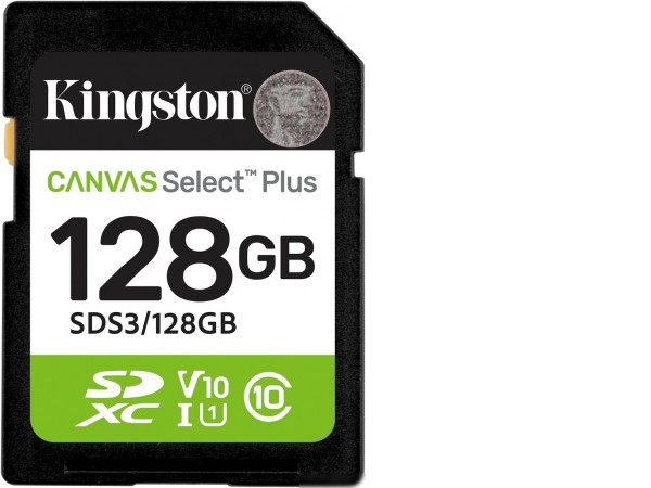 Карта памяти Kingston Canvas Select Plus SDXC 128GB SDS3/128GB