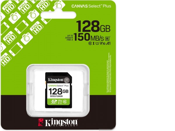 Карта памяти Kingston Canvas Select Plus SDXC 128GB SDS3/128GB