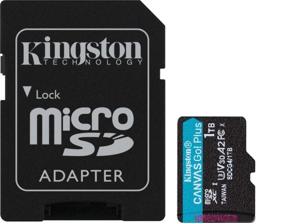 Карта памяти Kingston Canvas Go! microSDXC 1TB SDCG4/1TB (с адаптером)