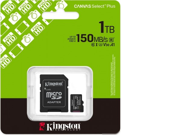 Карта памяти Kingston Canvas Select Plus microSDXC 1TB SDCS3/1TB (с адаптером)