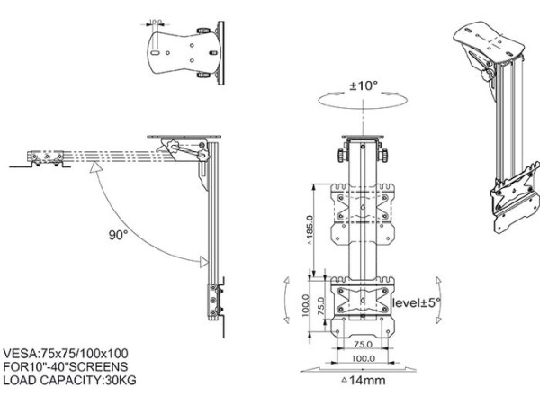 Кронштейн Onkron CR1S